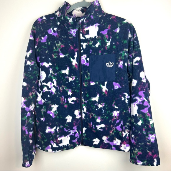 ADIDAS ORIGINALS BELLISTA LOGO FLEECE IN NAVY FLORAL - Picture 4 of 4